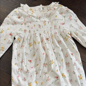 Little Me - Floral Smocked onesie with ruffled collar - 3 months - NWT